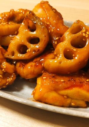 甘辛れんこんチキン！簡単ヤンニョム風♡-レシピのメイン写真