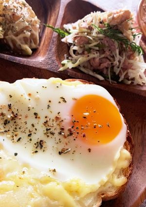 乗せて焼くだけ エッグチーズトースト-レシピのメイン写真
