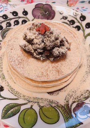 グルテンフリーもちもち！米粉のパンケーキ-レシピのメイン写真