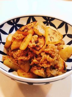 焼き大根と牛肉の甘辛炒め-レシピのメイン写真