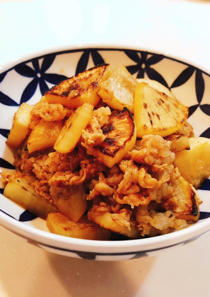 焼き大根と牛肉の甘辛炒め-レシピのメイン写真