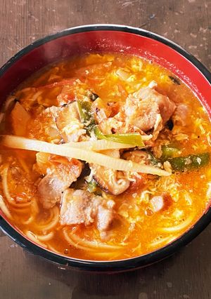 本格☆酸辣湯麺(うどんver.)-レシピのメイン写真