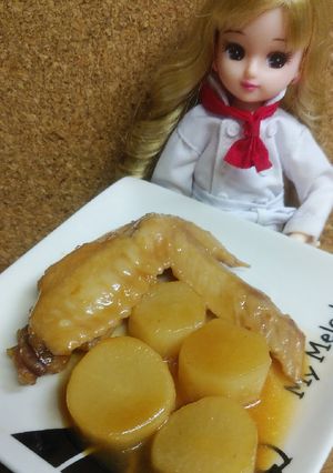リカちゃん♡手羽先と大根(梅酒照り煮)-レシピのメイン写真