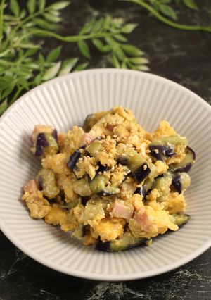 レンジで簡単！茄子ベーコン卵-レシピのメイン写真