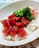簡単夏の夕飯！鮪オクラ長芋のねばねば丼