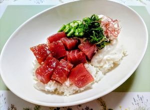 簡単夏の夕飯！鮪オクラ長芋のねばねば丼-レシピのメイン写真