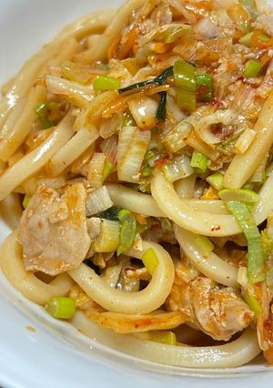 簡単電子レンジ×キムチうどん-レシピのメイン写真