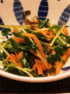 豆苗にんじんサラダ-レシピのメイン写真