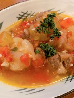 ラム肉のトマト煮込みスープ-レシピのメイン写真