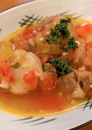 ラム肉のトマト煮込みスープ-レシピのメイン写真