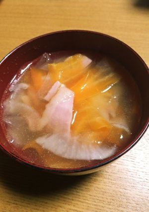 ヒラヒラ野菜のスープ-レシピのメイン写真