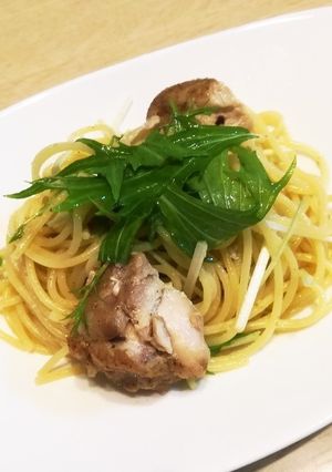 パスタ〜鶏肉と水菜の柚子胡椒風味〜-レシピのメイン写真