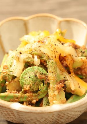 ごま香る!タラの芽とこごみのごま味噌和え-レシピのメイン写真
