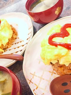 皆大好き!ふわふわたまごのオムライス*-レシピのメイン写真