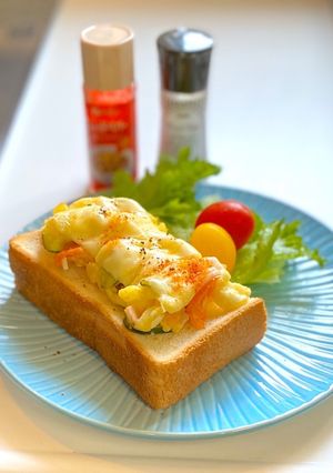 朝食に♪ポテトサラダのチーズマヨトースト-レシピのメイン写真
