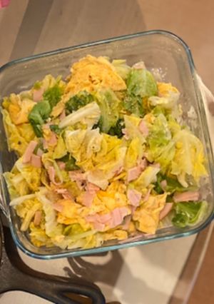 キャベツと卵のホットサラダ-レシピのメイン写真