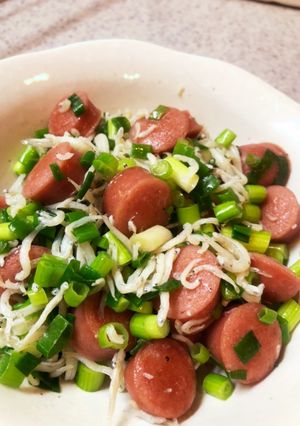 ウインナーとしらすと青ネギ炒め-レシピのメイン写真