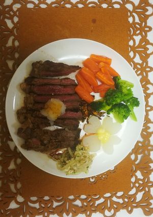 人気牛肩ロースをヨーグルトで柔かステーキ-レシピのメイン写真