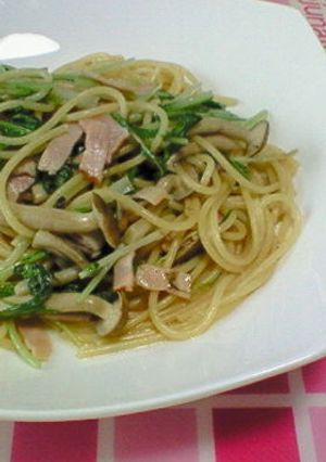 夏向き・簡単な、あっさり♪水菜のパスタ-レシピのメイン写真
