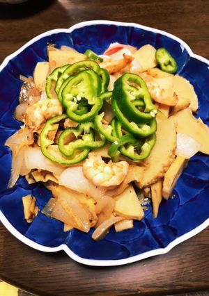 筍と海老と新玉ねぎの炒めもの-レシピのメイン写真