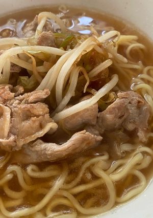 豚肉ももやしの即席ラーメン-レシピのメイン写真