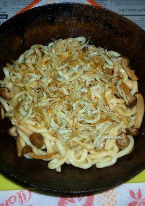 釜揚げシラスたっぷりの焼きうどん-レシピのメイン写真