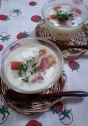 トマトとクリームチーズの冷茶碗蒸し-レシピのメイン写真