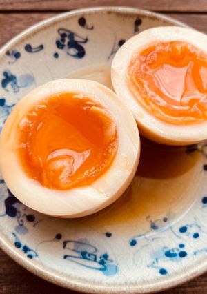 【簡単】【時短】麺つゆde半熟味玉♡-レシピのメイン写真