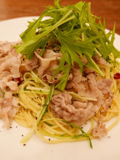 豚バラと水菜のパスタ-レシピのメイン写真