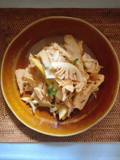 大葉の香り!竹の子のめんつゆバター炒め-レシピのメイン写真