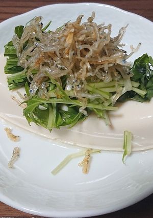ジャコ水菜豆腐-レシピのメイン写真