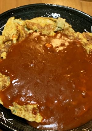 簡単天津丼（＝芙蓉蛋）残ってた冷凍食材-レシピのメイン写真
