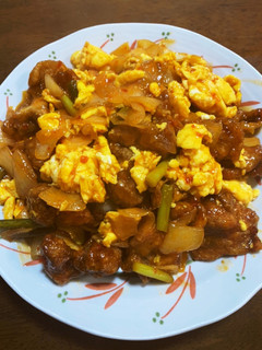 鶏肉とスクランブルエッグの甘辛炒め-レシピのメイン写真