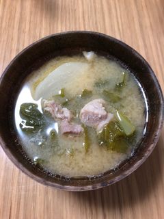 かぶと鶏肉の味噌汁-レシピのメイン写真
