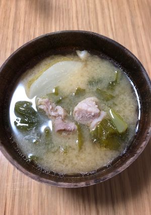 かぶと鶏肉の味噌汁-レシピのメイン写真