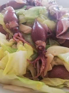ホタルイカとキャベツのにんにく炒め-レシピのメイン写真