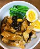 ルーローハン的な肉のっけご飯
