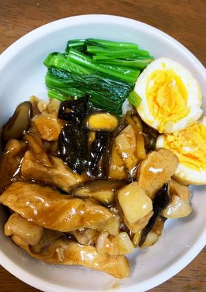ルーローハン的な肉のっけご飯-レシピのメイン写真