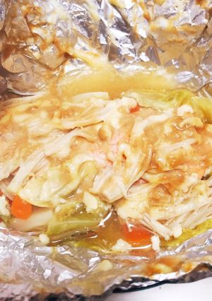 北海道名物☆マヨ味噌で鮭のちゃんちゃん焼-レシピのメイン写真