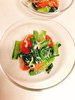 小松菜 しらす トマトのさっぱりサラダ-レシピのメイン写真