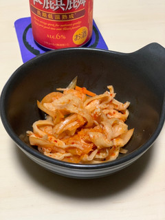 簡単 おつまみ 鶏皮のキムチ和え-レシピのメイン写真