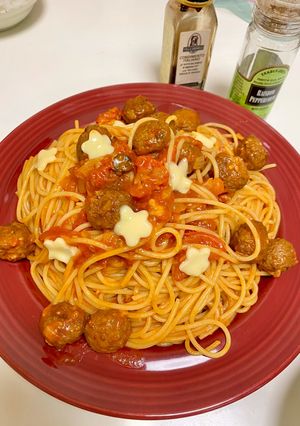 市販ミートボールでカリオストロの城パスタ-レシピのメイン写真