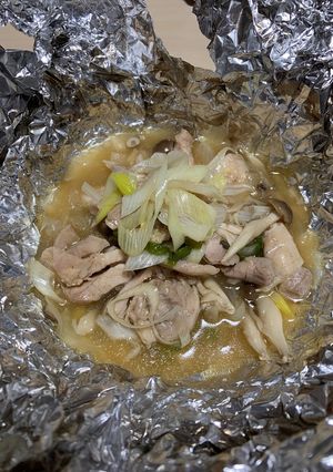 簡単　鶏モモ肉のホイル蒸し-レシピのメイン写真