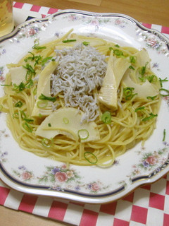 ワンポットで!筍としらすの梅昆布茶パスタ-レシピのメイン写真