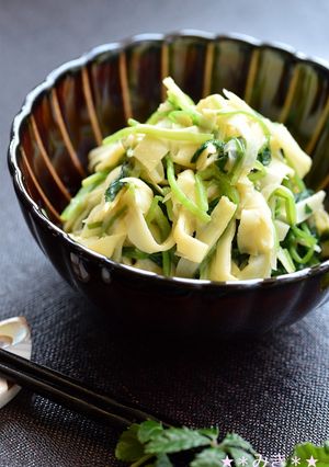 たけのこの姫皮と三つ葉の酢味噌和え♪-レシピのメイン写真