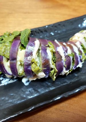 なすと豚バラの挟み蒸し～大葉チーズ～-レシピのメイン写真