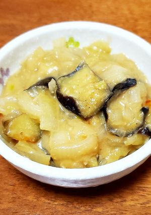玉葱となすの甘味噌煮-レシピのメイン写真