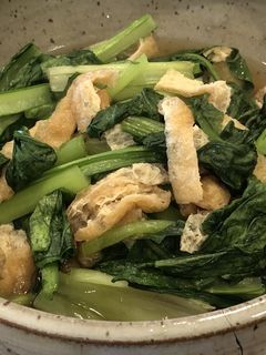 ちっちゃいおかず・小松菜と揚げの炊いたん-レシピのメイン写真