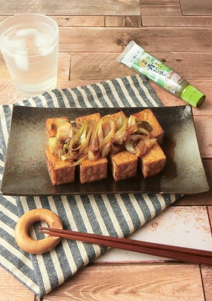 厚揚げとネギの青じそぽん酢漬け-レシピのメイン写真