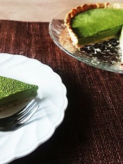 濃厚♪抹茶レアチーズタルト生クリ砂糖なし-レシピのメイン写真